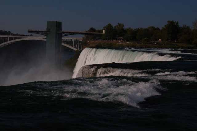The American falls looking toward Rainbow Bridge